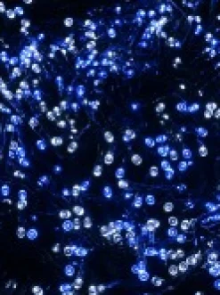 Christmas Warehouse 1000 Blue & Cool White Led Concave Bulb Christmas Fairy String Lights - 50M><noscript><img width=