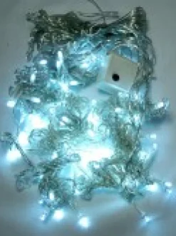 Christmas Warehouse 120 Cool White Concave Bulb Led Christmas Curtain Light String - 2.2M><noscript><img width=