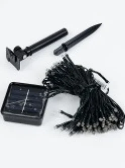 Christmas Warehouse 100 Multi Colour Concave Bulb Led String Fairy Solar Lights - 10M><noscript><img width=