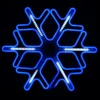 Christmas Warehouse Blue Snowflake & Cool White Strip Neon Christmas Light Rope Silhouette - 60Cm> Christmas Light Displays