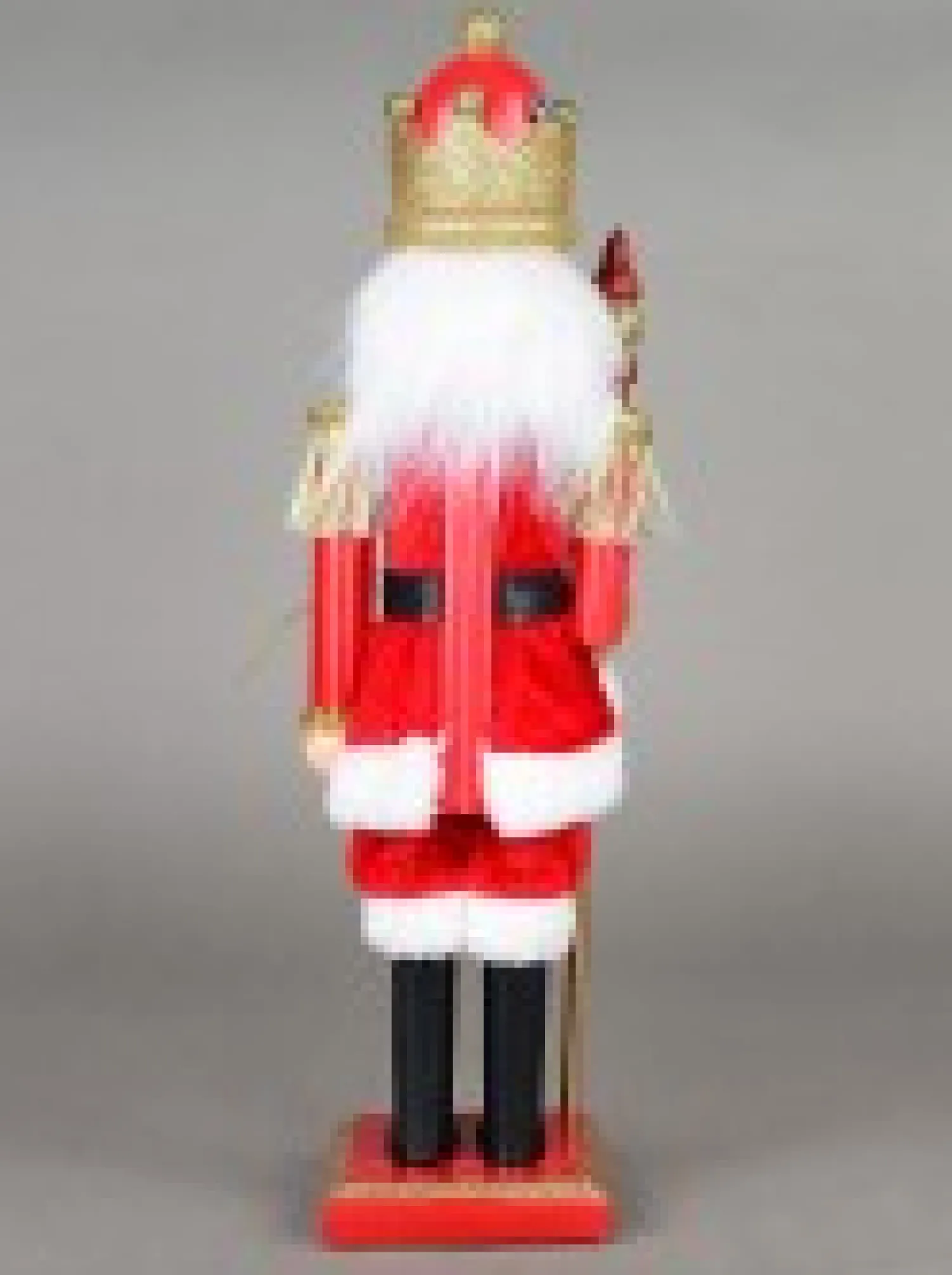 Christmas Warehouse Classic Christmas Nutcracker With Finial Staff Decorative Ornament - 39Cm> Nutcrackers & Tin Soldiers