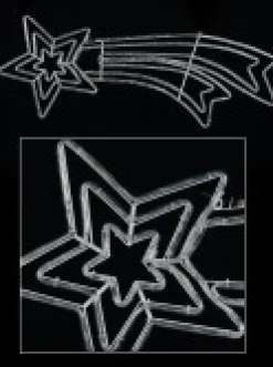 Christmas Warehouse Cool White Led Shooting Christmas Star Rope Light Display Silhouette - 1.2M><noscript><img width=