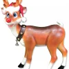 Christmas Warehouse Cute Standing Resin Reindeer Life Size Christmas Decoration Ornament - 1.1M> Large Christmas Decor