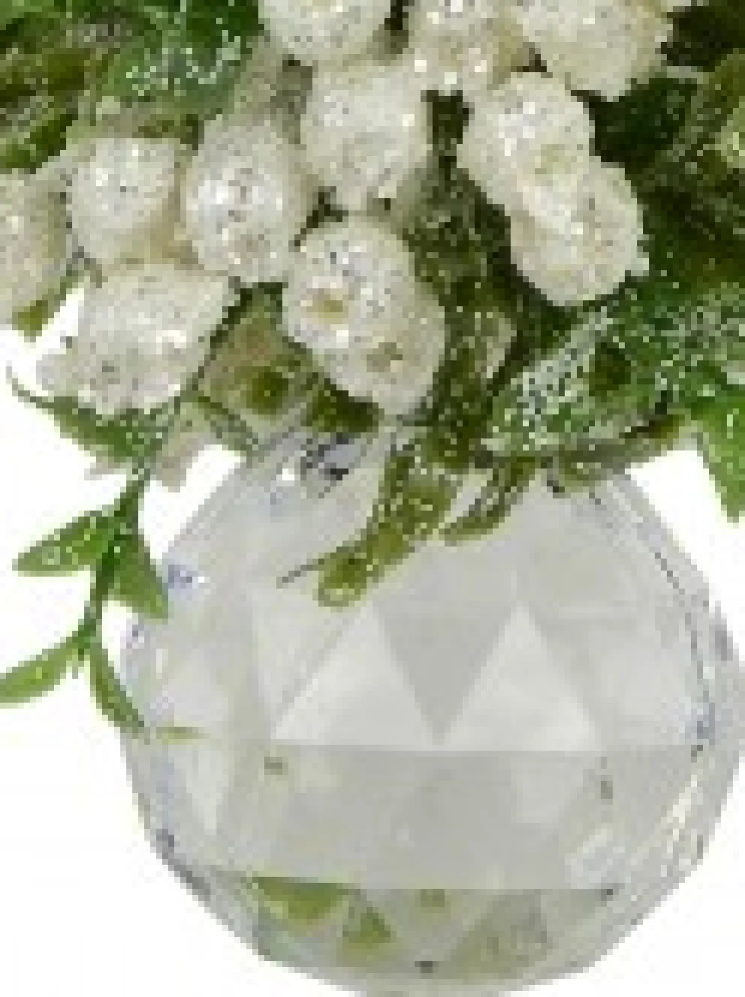 Christmas Warehouse Frosted Mistletoe With Simulant Jewel Christmas Hanging Decoration - 12Cm> Hanging Decorations - Individual