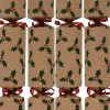 Christmas Warehouse Holly Leaf & Berries On Kraft Paper Christmas Cracker Bon Bons - 50 X 30Cm> Christmas Cracker Bon Bon Catering Packs (50 Per Pack)
