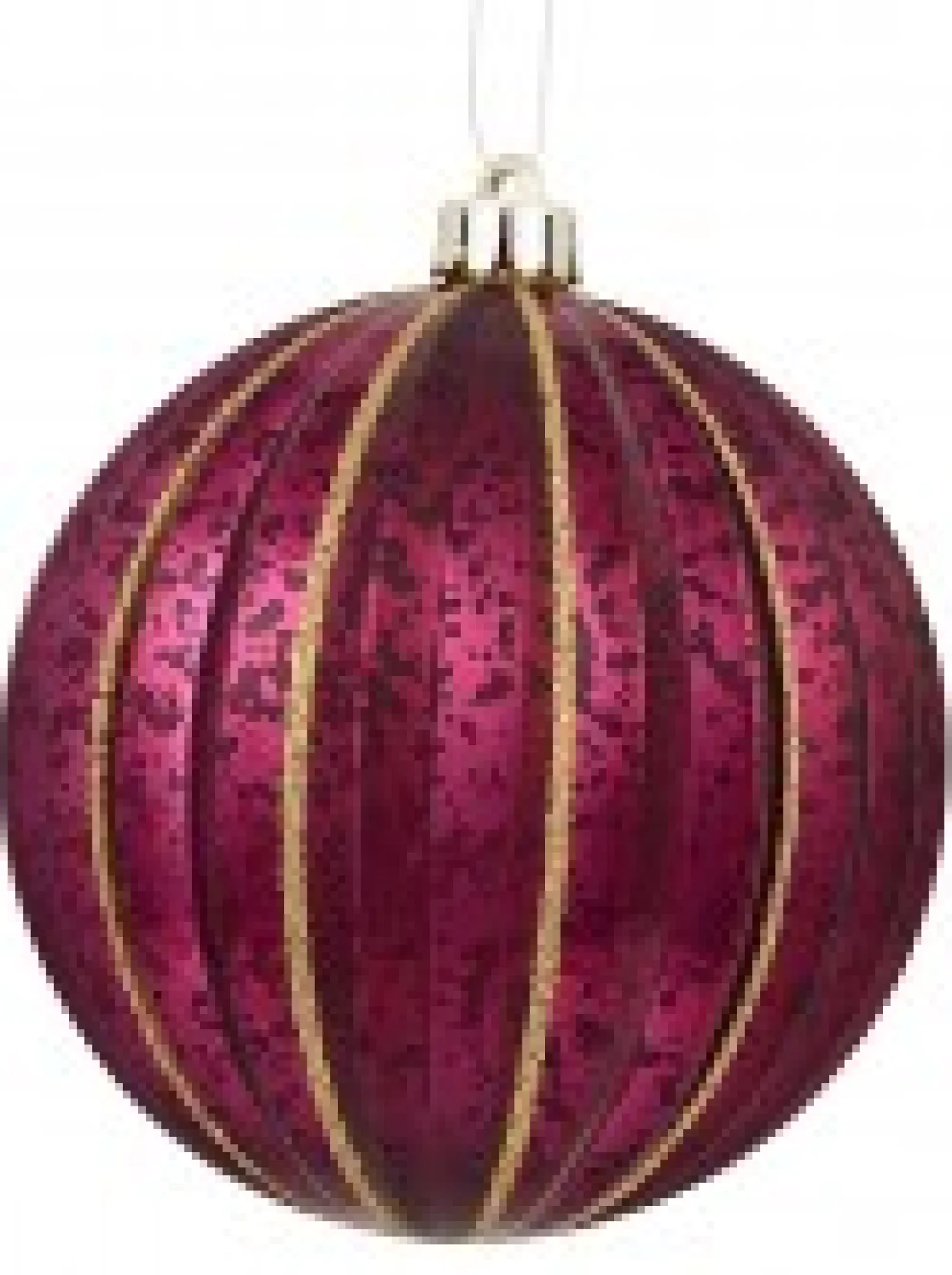 Christmas Warehouse Matte & Shiny Burgundy Baubles With Antique Finish & Glitter Lines - 4 X 10Cm> Bauble Packs