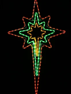 Christmas Warehouse Multi Colour Star Of Bethlehem Led Rope Light Silhouette - 1.1M> Christmas Light Displays