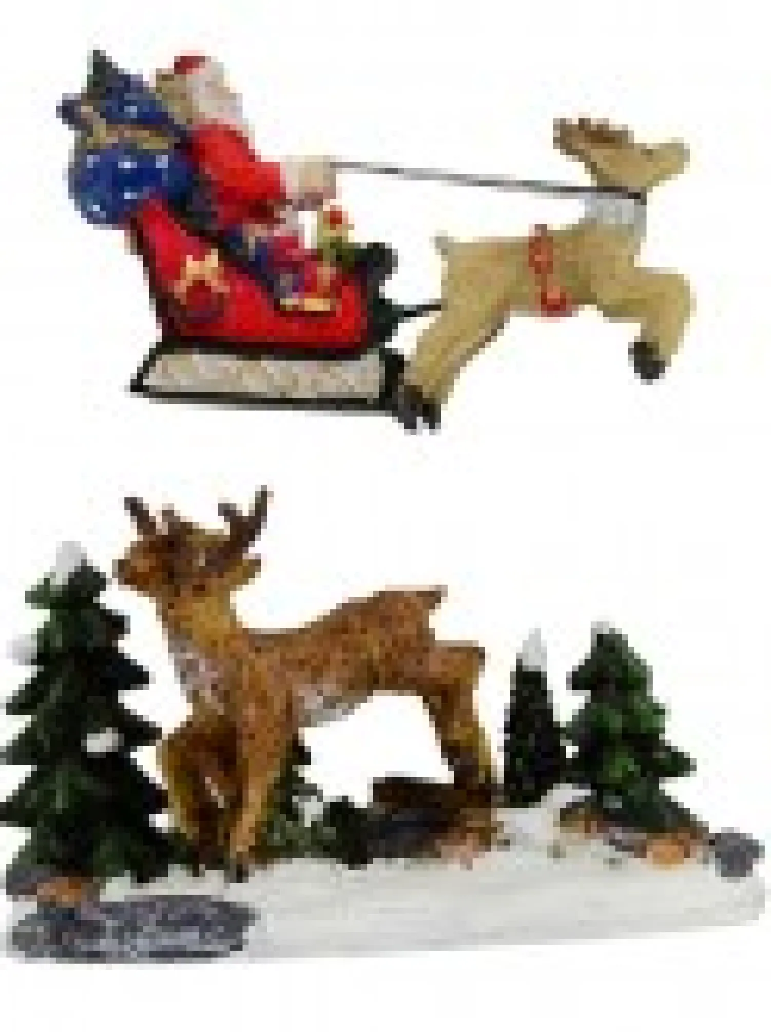Christmas Warehouse North Pole Santa, Reindeer & Elves Christmas Village Figurines - 8 Piece Set> Christmas Village Figurines