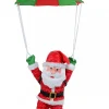 Christmas Warehouse Padded Parachuting Santa With Backpack Outdoor Hanging Decoration - 1.2M> Outdoor Decorations