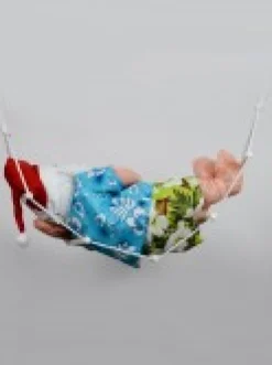 Christmas Warehouse Padded Summer Christmas Hammock Santa Outdoor Hanging Decoration - 65Cm> Outdoor Decorations
