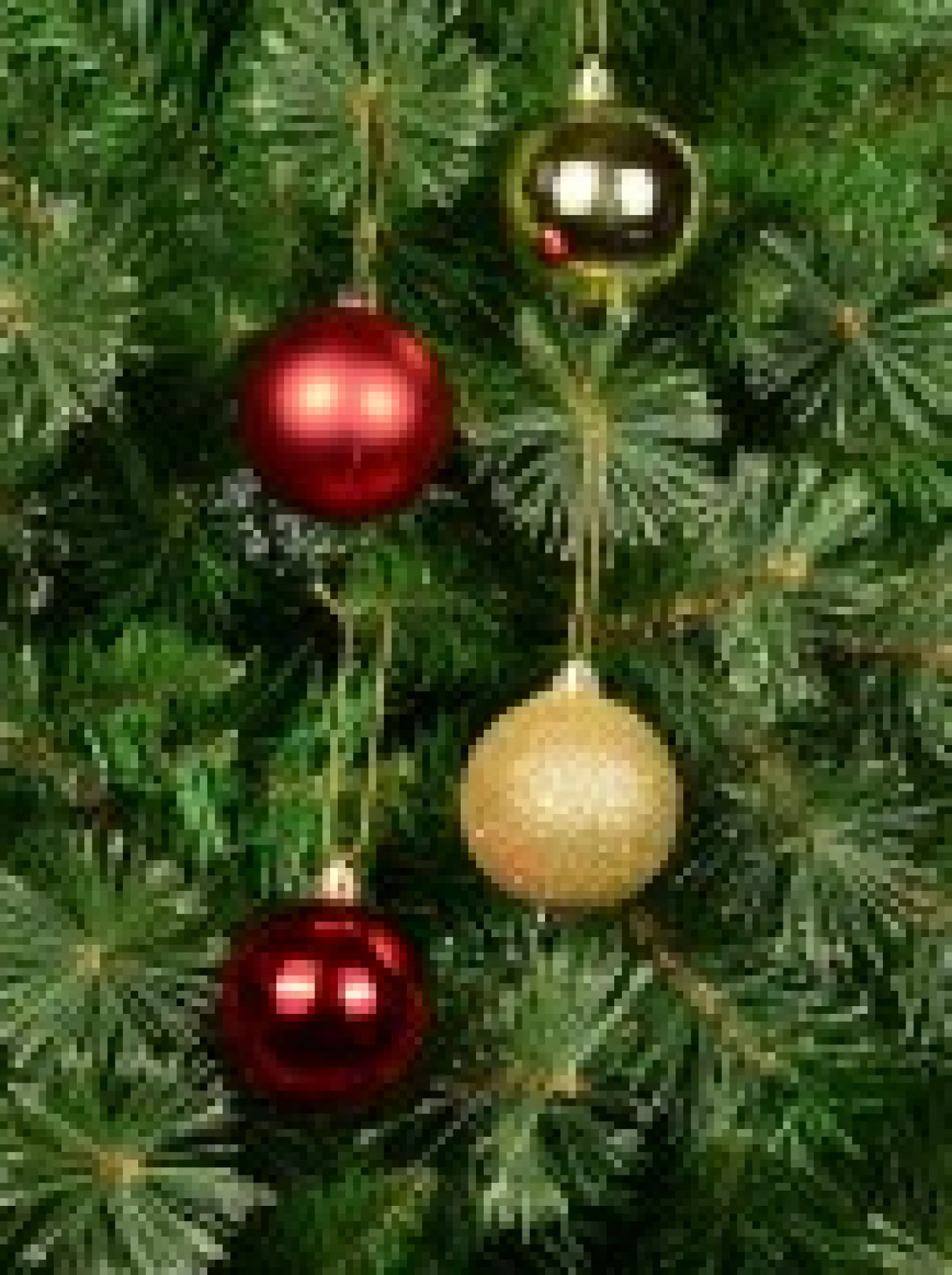 Christmas Warehouse Red & Gold Metallic, Matte & Glitter Christmas Baubles - 12 X 60Mm> Bauble Packs