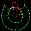 Christmas Warehouse Red & Green Led Wreath With Bow Noodle Rope Light Silhouette - 50Cm> Christmas Light Displays