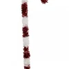 Christmas Warehouse Red & White Stripe Tinsel Candy Cane Stick Christmas Display Decoration - 1.1M> Large Display Decorations