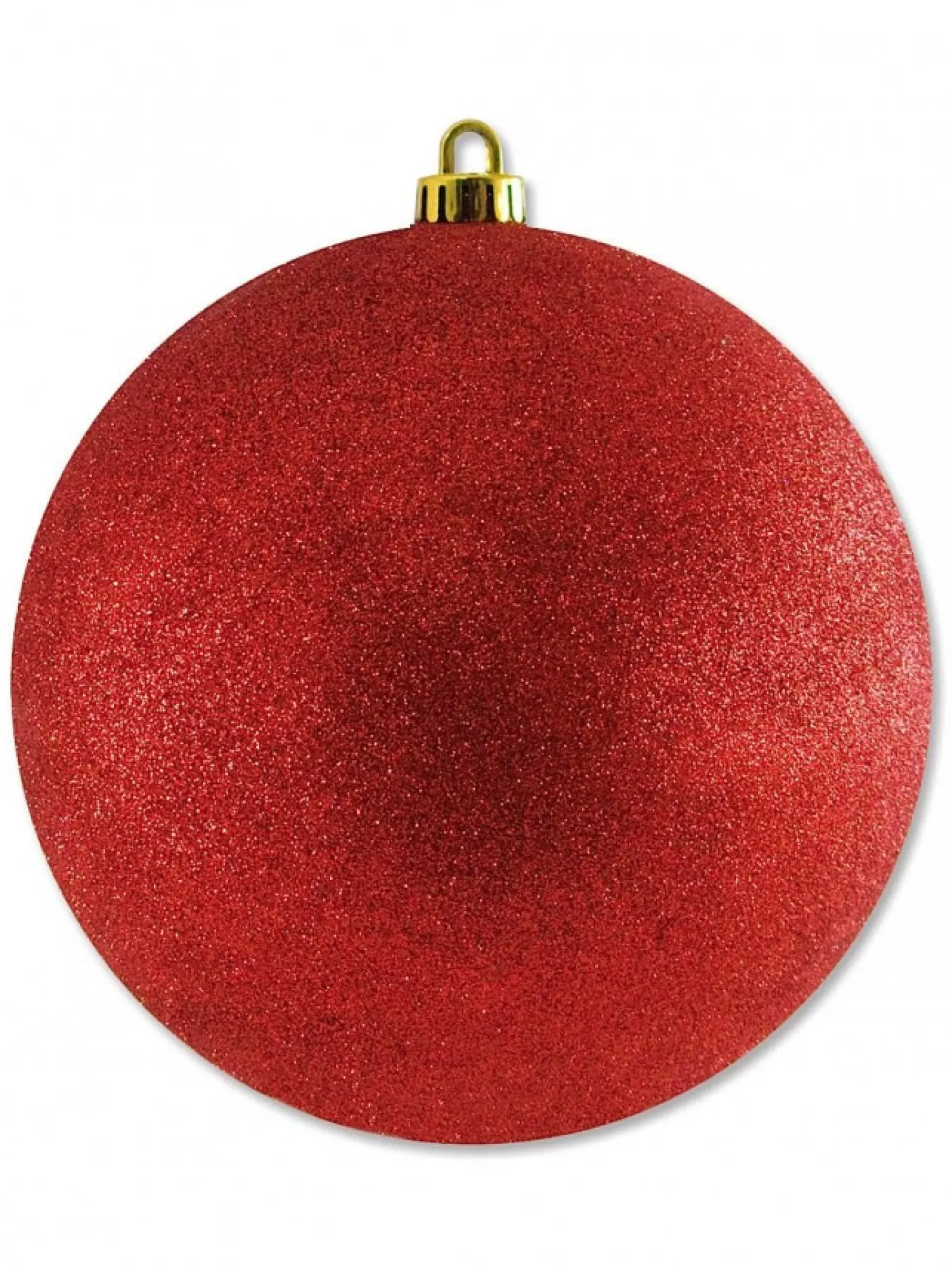 Christmas Warehouse Red Glittered Large Display Bauble Christmas Decoration - 20Cm> Large Display Decorations