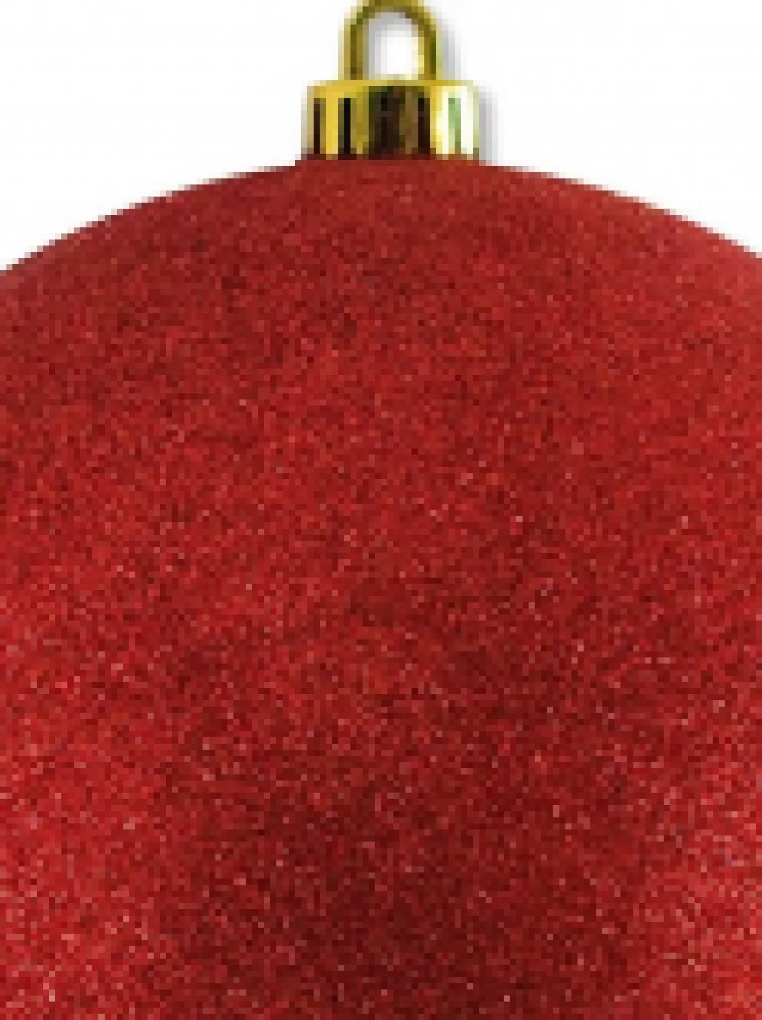 Christmas Warehouse Red Glittered Large Display Bauble Christmas Decoration - 20Cm> Large Display Decorations