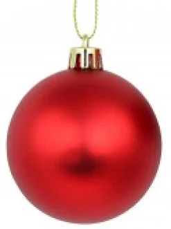 Christmas Warehouse Red Glittered, Matte & Metallic Christmas Bauble Decorations - 12 X 60Mm><noscript><img width=