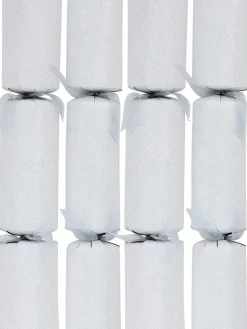 Christmas Warehouse Silver Glitter Pattern Design Christmas Cracker Bon Bons - 6 X 34Cm> Christmas Cracker Bon Bon Packs (4 - 16 Per Pack)