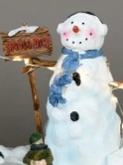 Christmas Warehouse Snow Day! Skating Around A Frozen Pond Christmas Village Scene - 26Cm><noscript><img width=