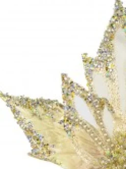 Christmas Warehouse Soft Gold Poinsettia With Diamantes Decorative Christmas Flower Pick - 23Cm><noscript><img width=