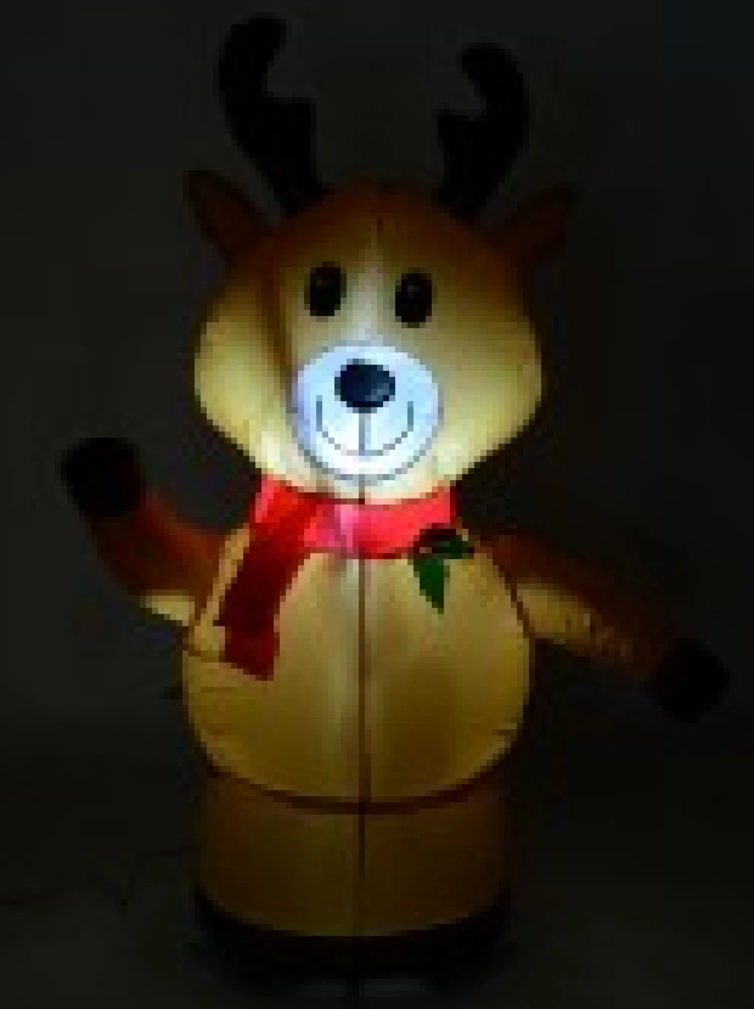 Christmas Warehouse Standing Happy Reindeer Illuminated Christmas Inflatable Display - 1.2M> Inflatable Displays
