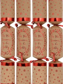 Christmas Warehouse Tis The Season To Be Jolly Kraft Design Christmas Cracker Bon Bons - 50 X 30Cm> Christmas Cracker Bon Bon Catering Packs (50 Per Pack)