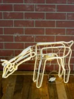 Christmas Warehouse Warm White Animated Grazing Reindeer Neon Christmas Light Display - 77Cm><noscript><img width=