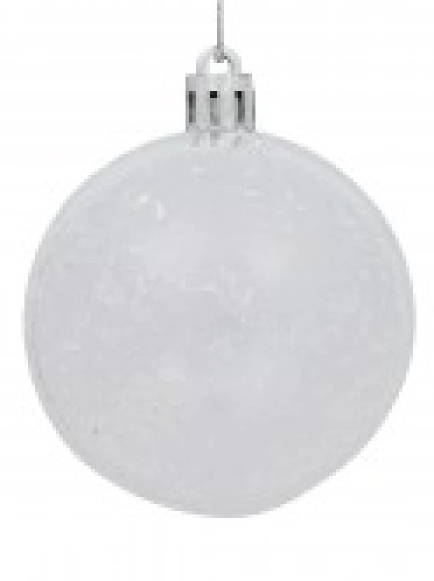 Christmas Warehouse White Gloss & Clear With White Frost Christmas Bauble Decorations - 6 X 60Mm> Bauble Packs