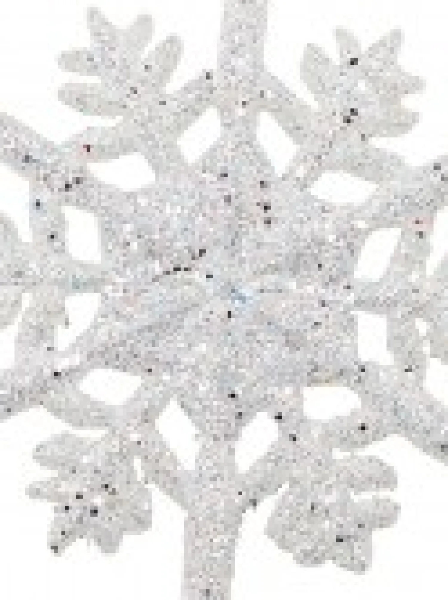 Christmas Warehouse White With Silver Glitter Snowflake Christmas Tree Hanging Decoration - 12Cm> Hanging Decorations - Individual