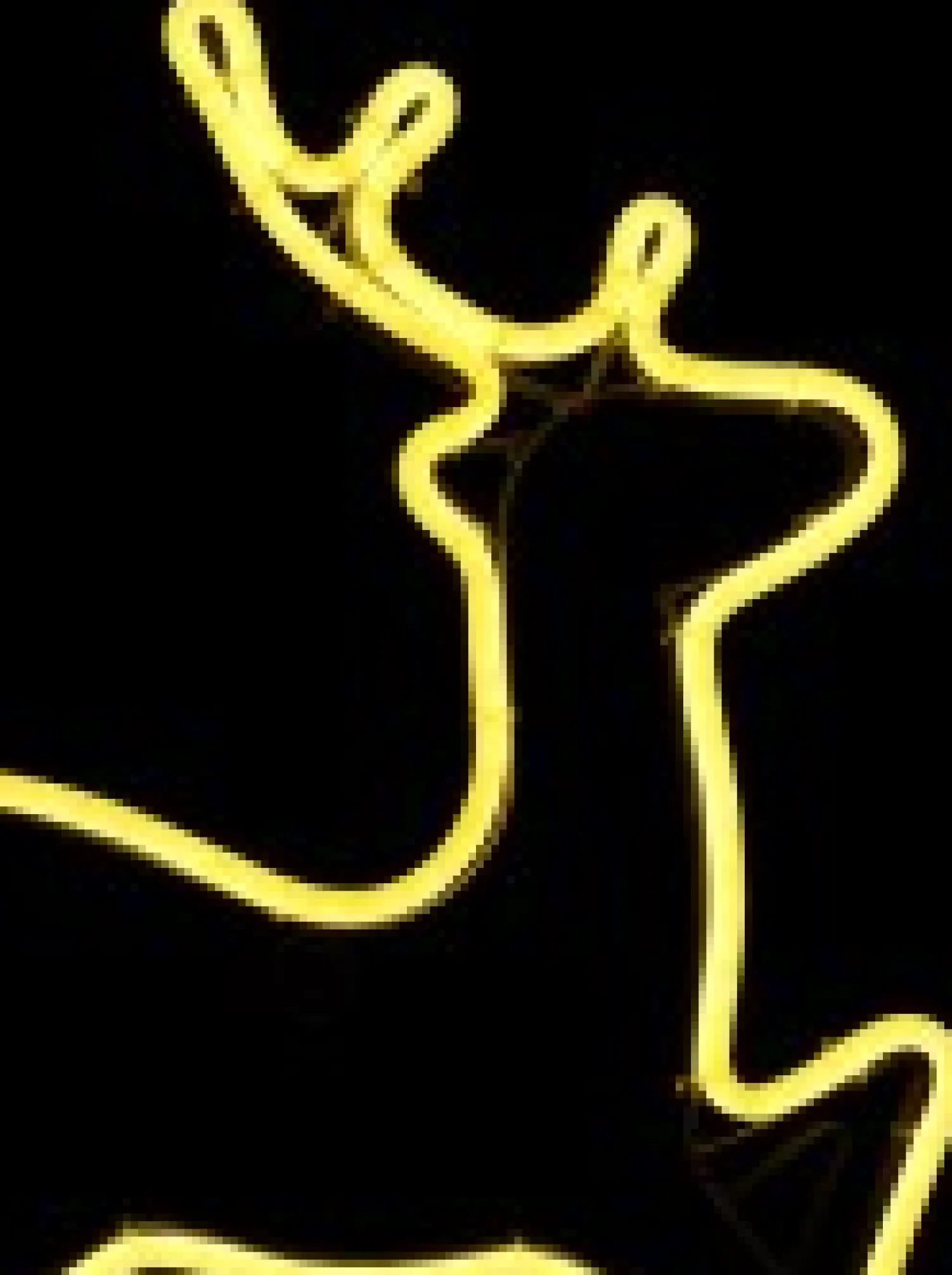 Christmas Warehouse Yellow Prancing Reindeer Neon Flex Rope Light Silhouette - 44Cm> Christmas Light Displays